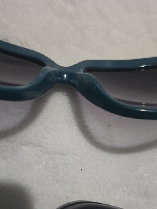 Salvatore Ferragamo Teal Square Frame Sunglasses with Gradient Lenses main image 8